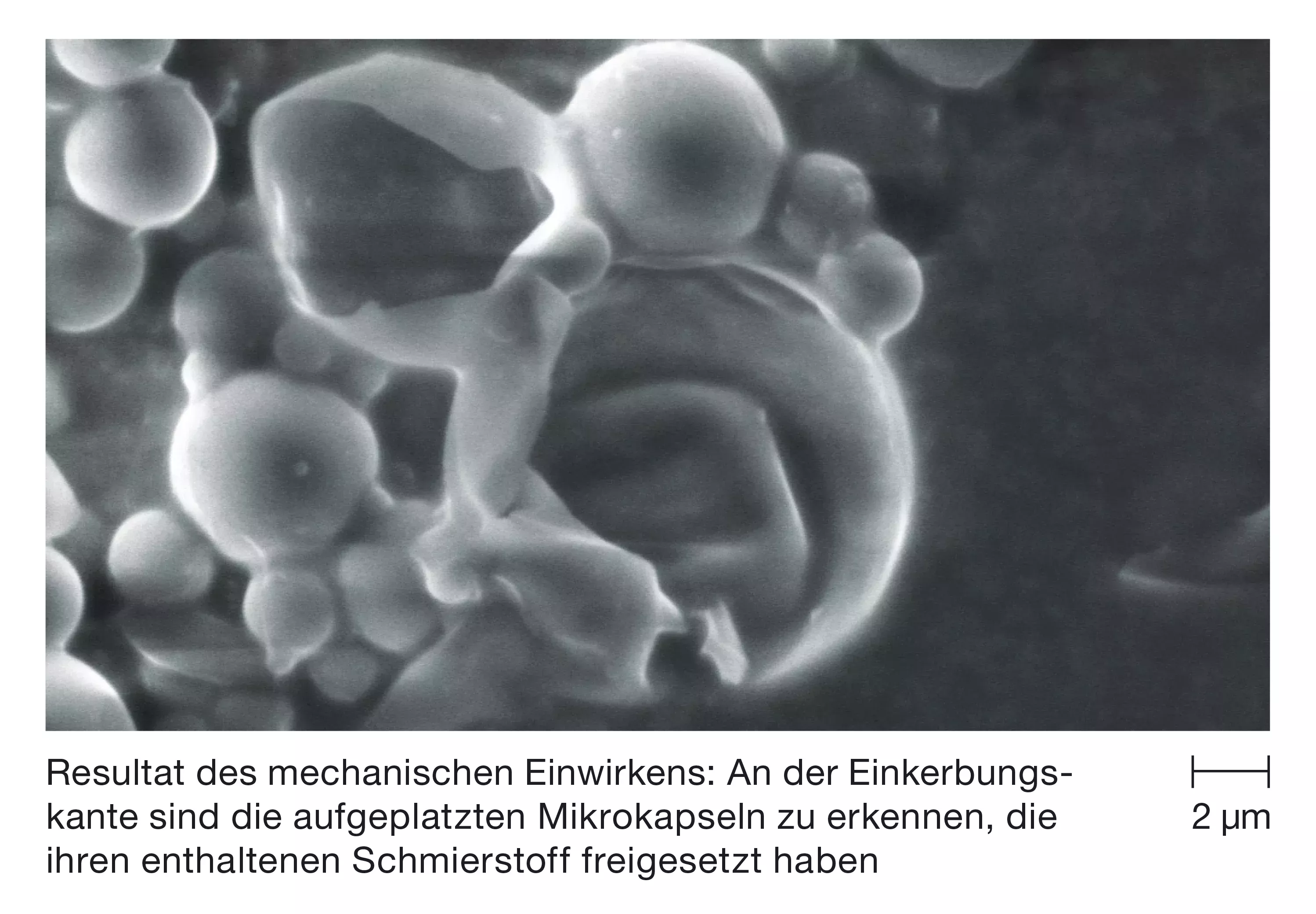 Aufgeplazte Mikrokapseln