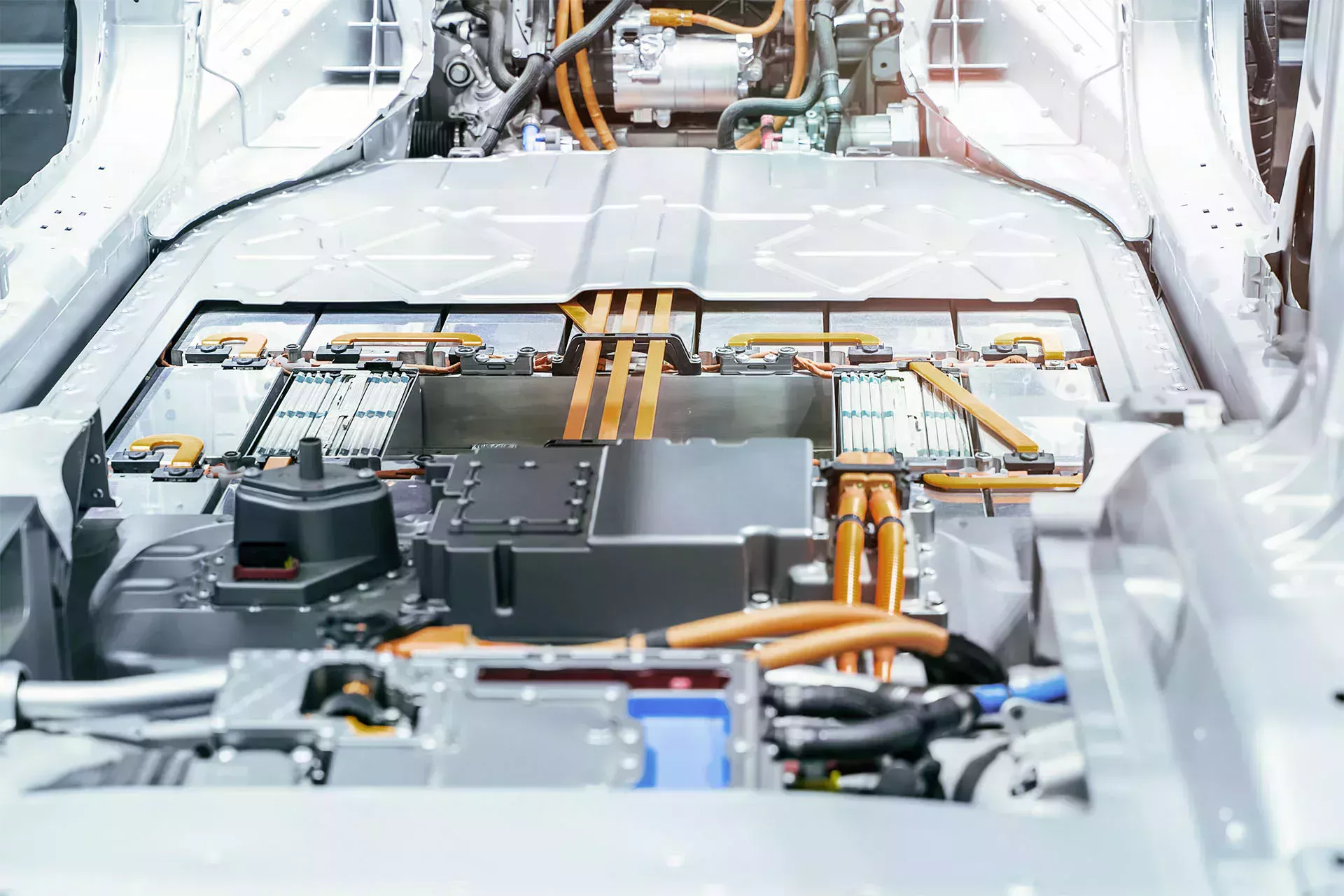 Elektro Auto von Unten