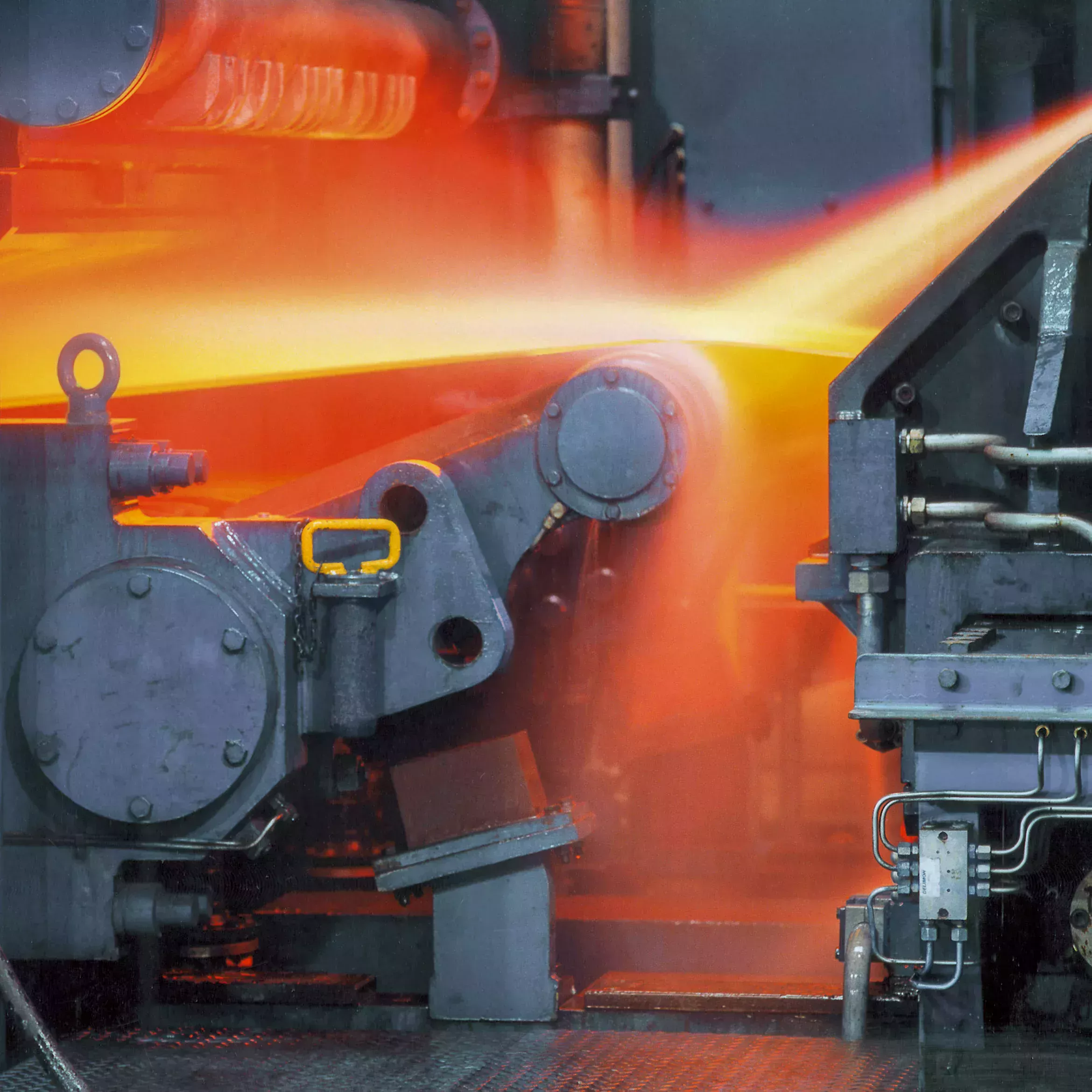 Heißes Stahl in einem Welzlager