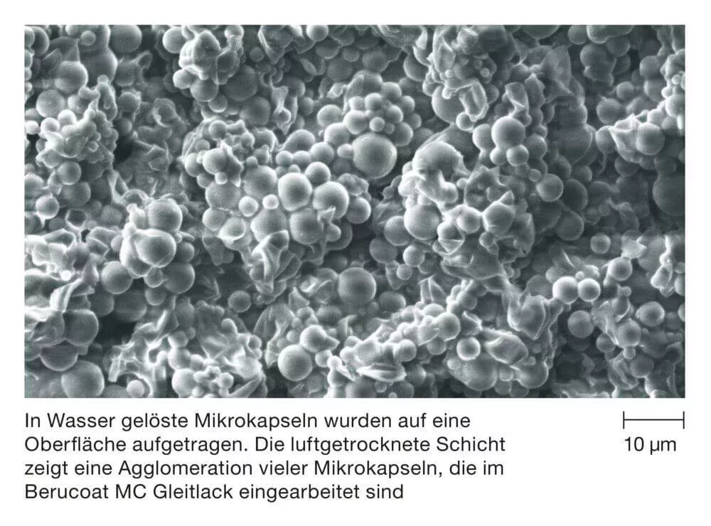 Microcápsulas disueltas en agua