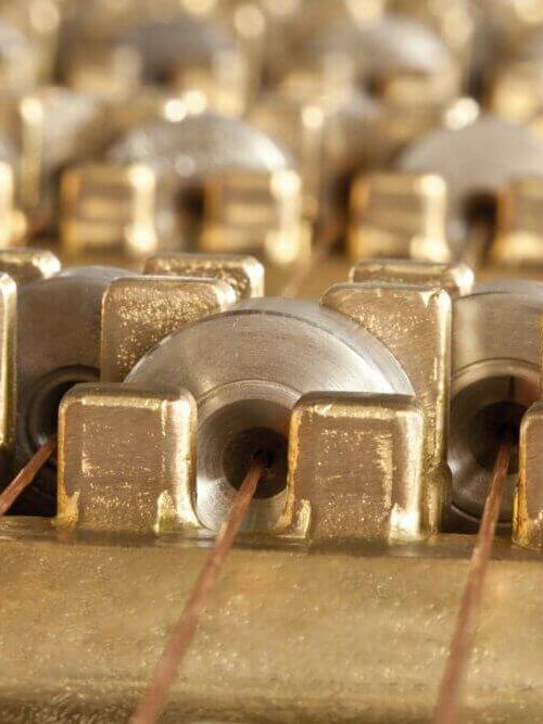 Kupferdrahtzug Nahaufnahme