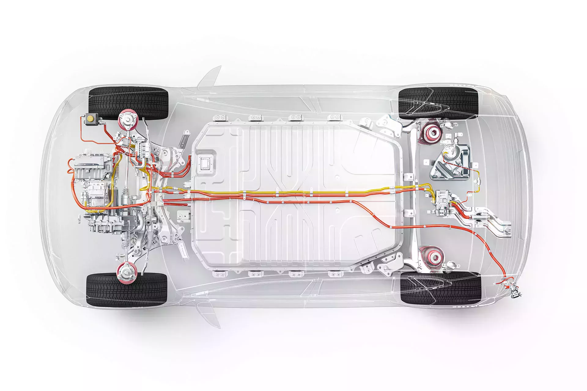 Elektroauto von Unten