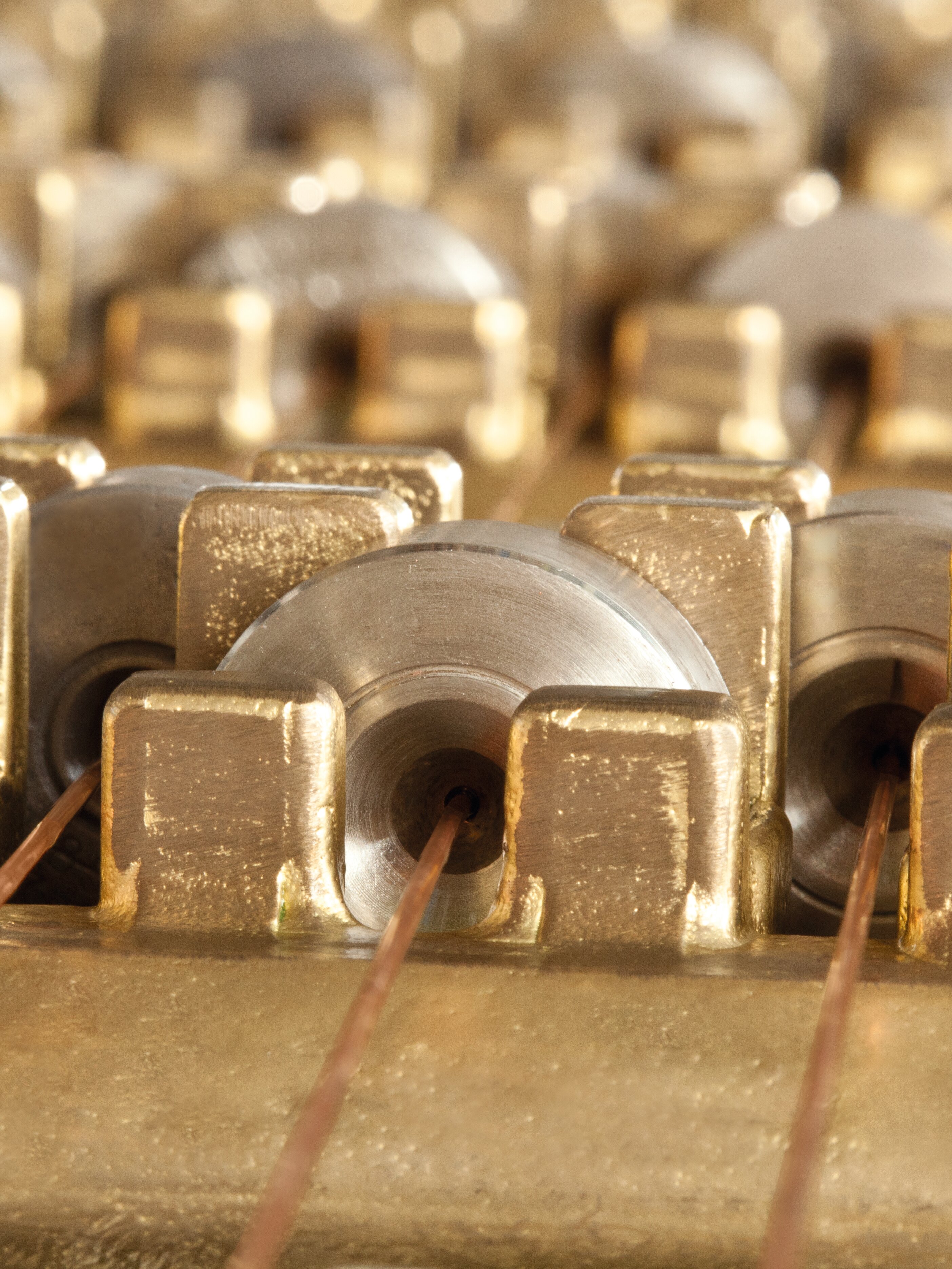 Kupferdrahtzug Nahaufnahme