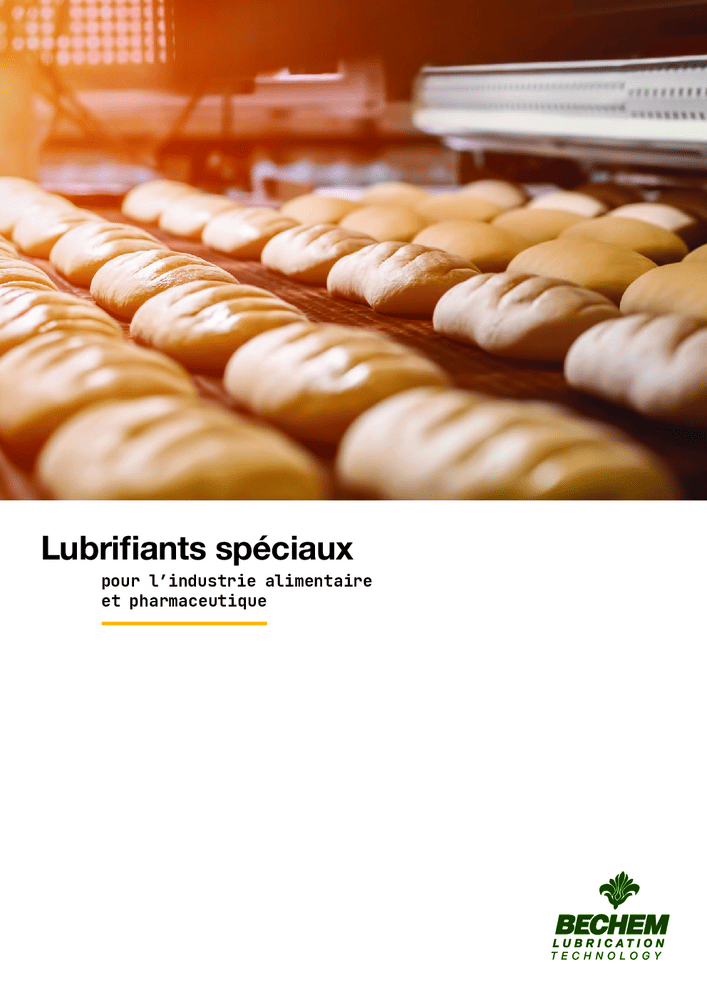 Lubrifiants spéciaux pour l'industrie alimentaire et pharmaceutique