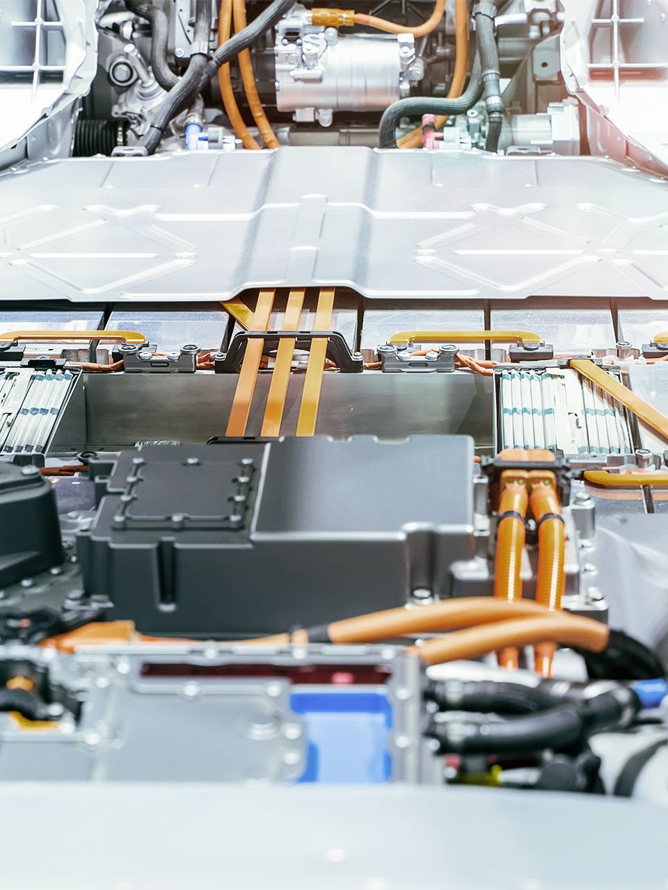 Elektro Auto von Unten