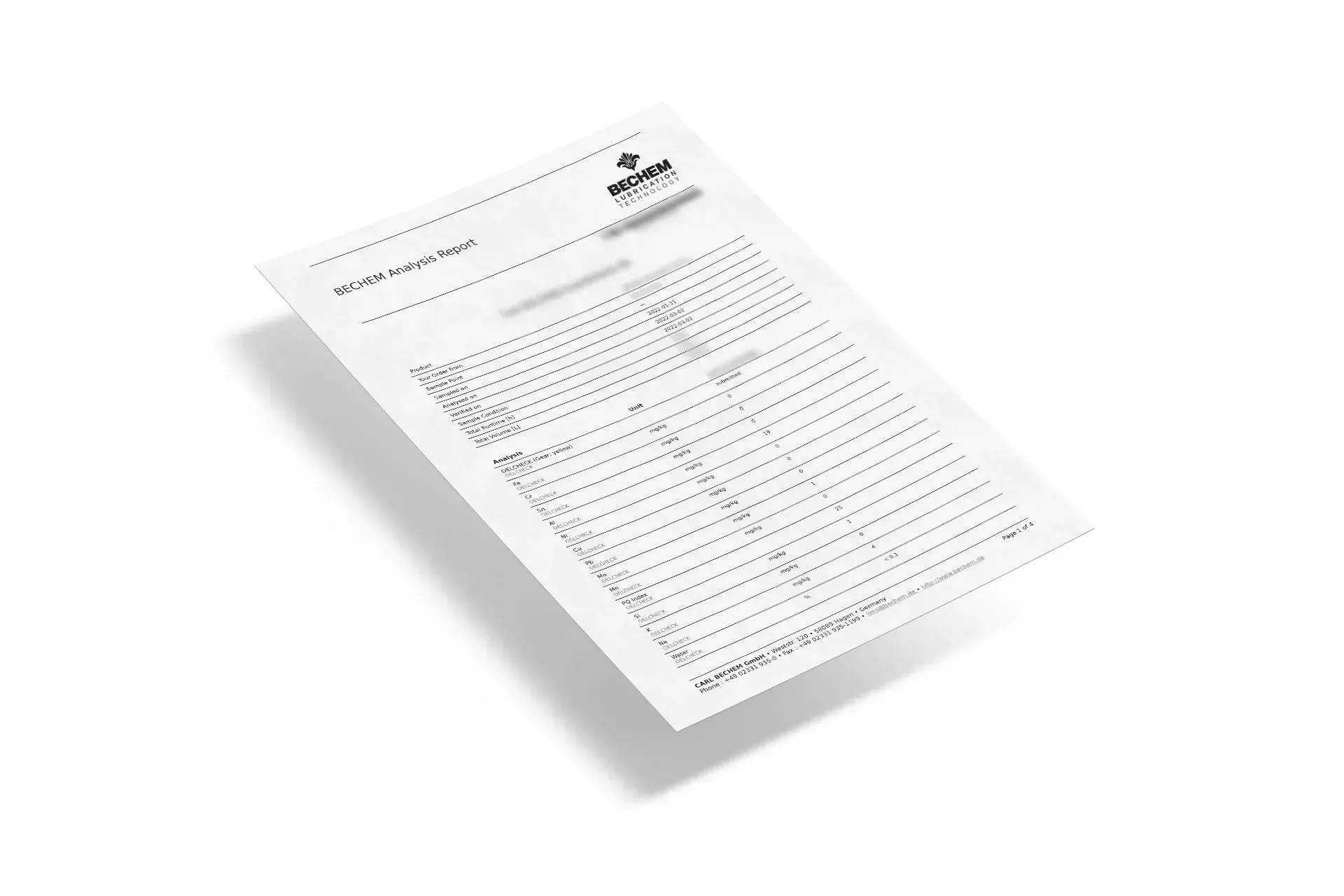 Laborbericht von BECHEM